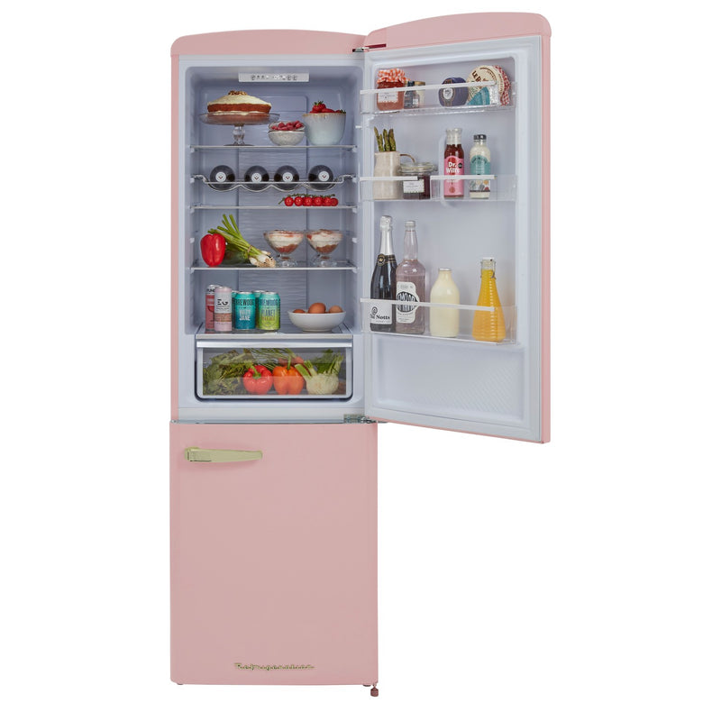 CDA Florence Tea Rose Retro 60cm Freestanding Frost Free 60/40 Fridge Freezer