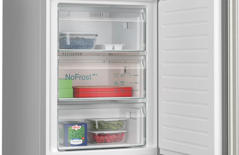 Siemens iQ 300 KG39NXIBF, free-standing fridge-freezer with freezer at bottom