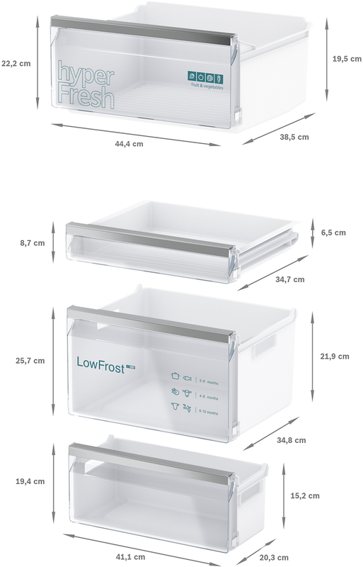 Siemens iQ 300 KI86VVFE0G, Built-in fridge-freezer with freezer at bottom