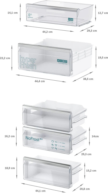 Siemens iQ 500 KI86NADD0, built-in fridge-freezer with freezer at bottom