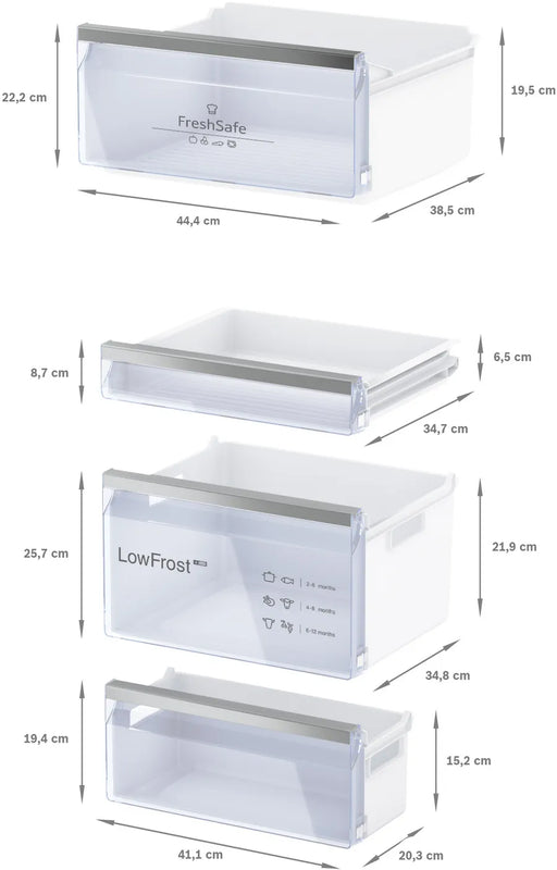Neff N 50 KI5862SE0G, Low Frost Built-in fridge-freezer 60/40 Split