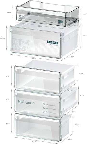 Siemens iQ 300 KG39NXXBF, Free-standing fridge-freezer
