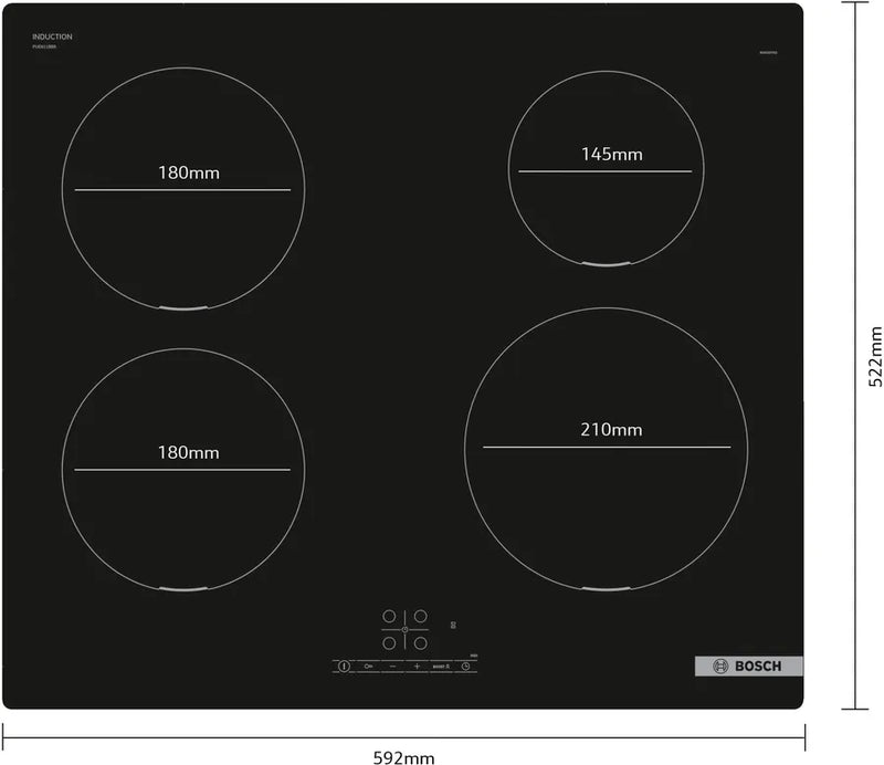 Bosch Series 4 PUE611BB5E, Induction hob