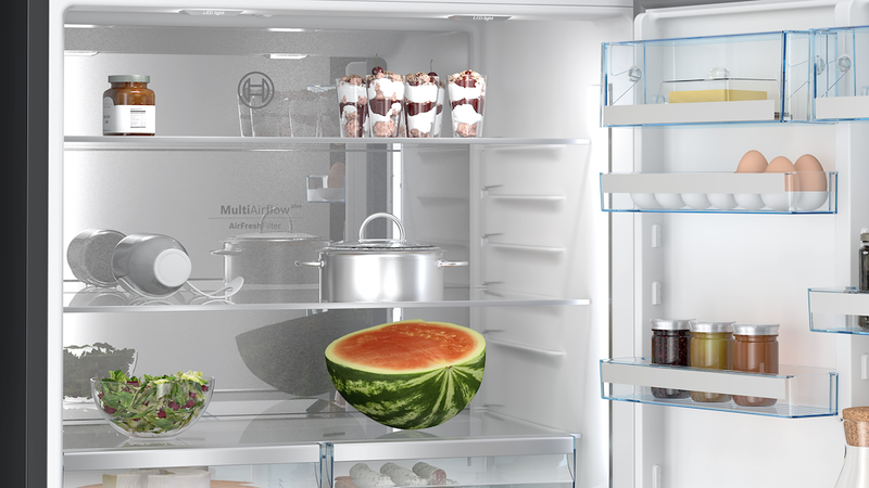 Bosch Series 8 KGP86AXB0N, free-standing fridge-freezer with freezer at bottom