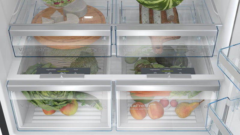 Bosch Series 8 KGP86AXB0N, free-standing fridge-freezer with freezer at bottom