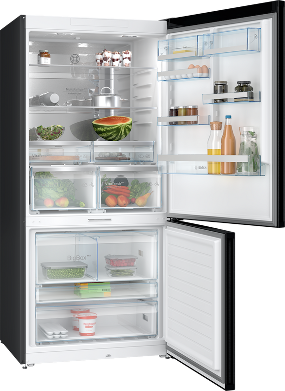 Bosch Series 8 KGP86AXB0N, free-standing fridge-freezer with freezer at bottom