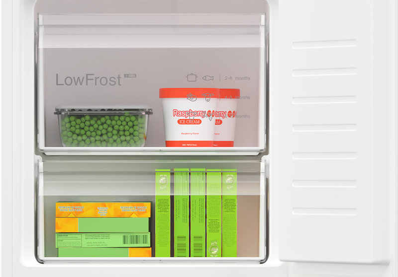 Bosch Series 4 KIV87VFE0G, Built-in fridge-freezer with freezer at bottom