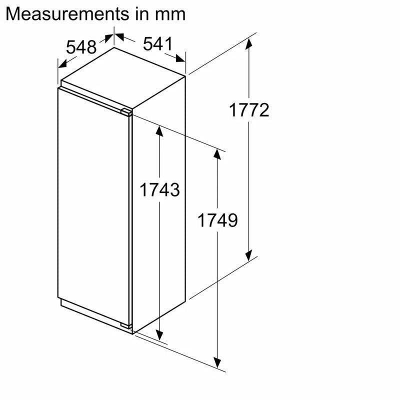 Neff N 50 KI1812FE0G, built-in fridge