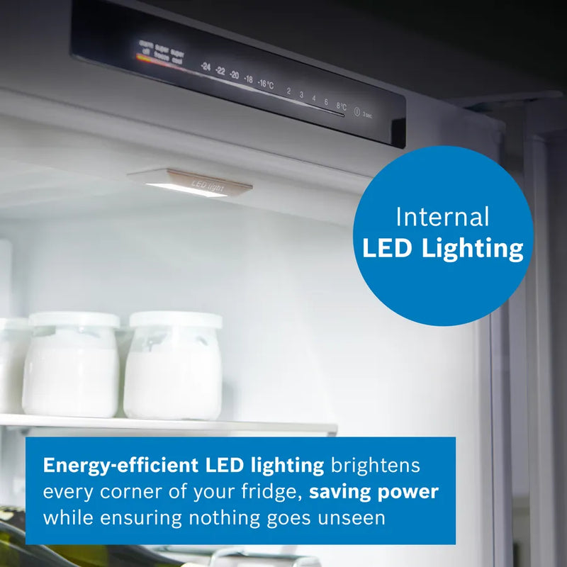 Bosch Series 4 KGN362WDFG, Free-standing fridge-freezer with freezer at bottom