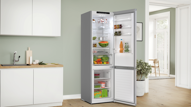 Bosch KGN392LAGG, Free-standing fridge-freezer with freezer at bottom