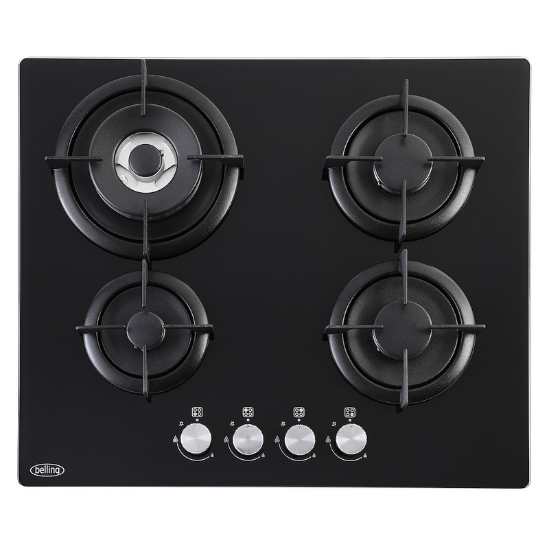 Belling BEL GTG603RI BLK 60cm Gas Through Glass Hob