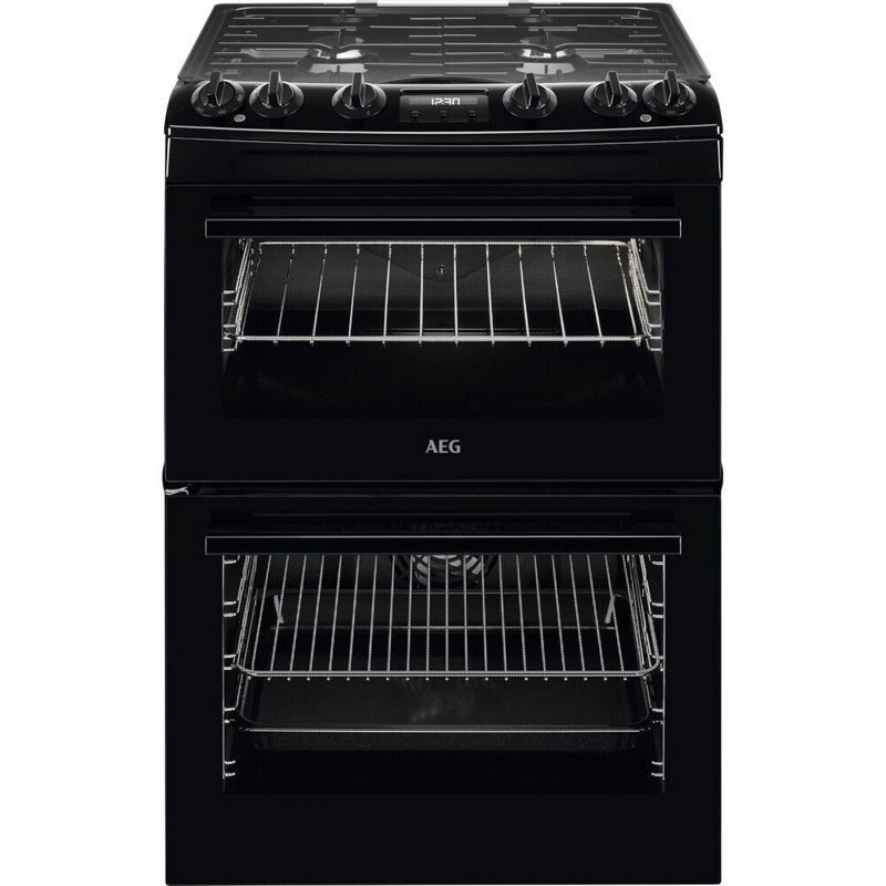 AEG CKX6540ACB Dual Fuel Cooker with Double Oven - Black