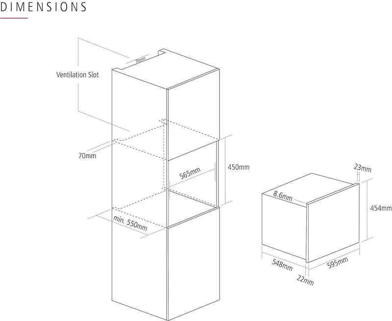 Caple CM108SS Built In Microwave