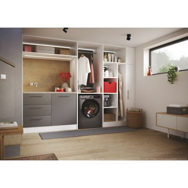 Hoover H3DPS6966TAMBR80 H-Wash&Dry 350 6/9kg 1600rpm D/A Rated Freestanding Washer Dryer - Graphite