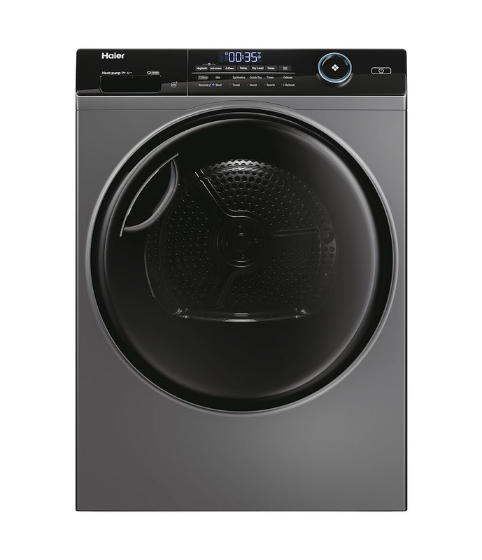 Haier HD90-A3959S I Pro Series 5 9kg Heat Pump Tumble Dryer - A+++ Energy Rated - Graphite