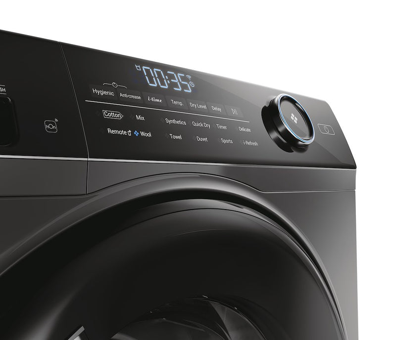 Haier HD90-A3959S I Pro Series 5 9kg Heat Pump Tumble Dryer - A+++ Energy Rated - Graphite
