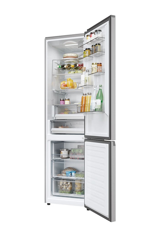 Haier HDPW5620DNPK 60cm Freestanding Fridge Freezer - Silver