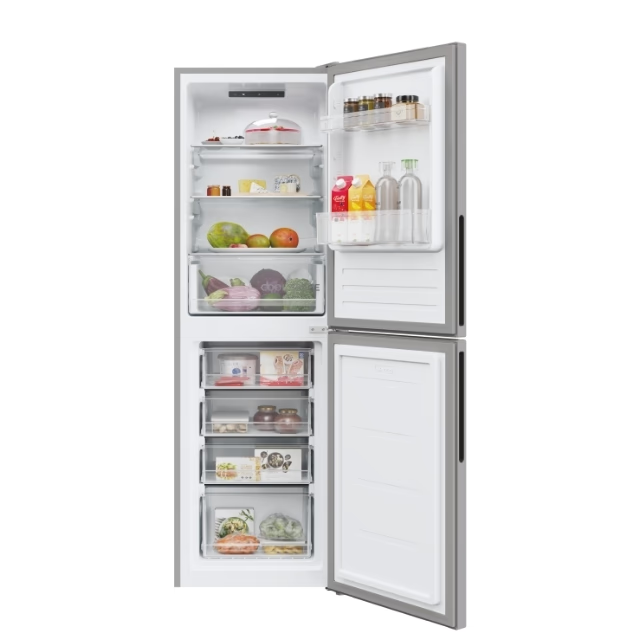 Hoover HVT3CLECKIHS-1 Freestanding Fridge Freezer - Silver - E Rated