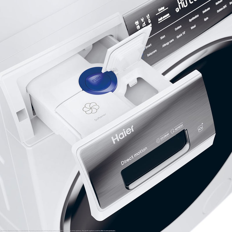 Haier HW100-BD14979U1 I-Pro Series 7 Plus 10kg 1400rpm A Rated Freestanding Washing Machine - White