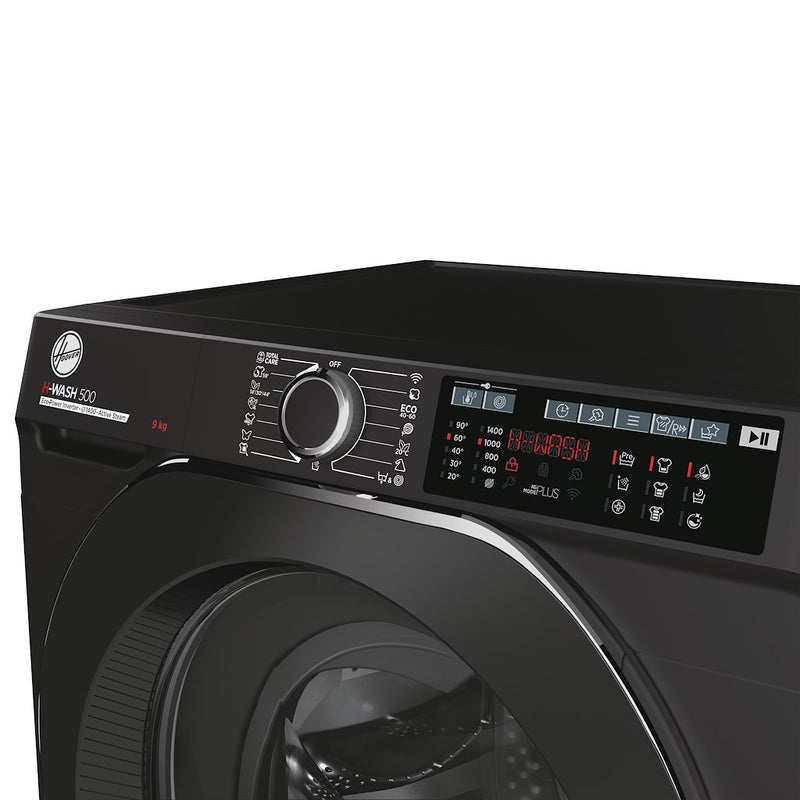 Hoover HW 49AMBCB/1-80 H-WASH 500 9kg 1400rpm A Rated Freestanding Washing Machine - Black