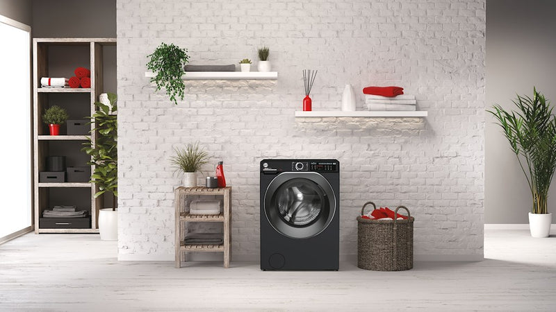 Hoover HW 49AMBCB/1-80 H-WASH 500 9kg 1400rpm A Rated Freestanding Washing Machine - Black