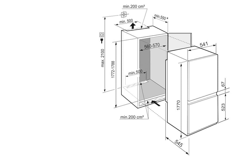 Liebherr ICSe5122 Fully Integrated Fridge-Freezer (Discontinued)