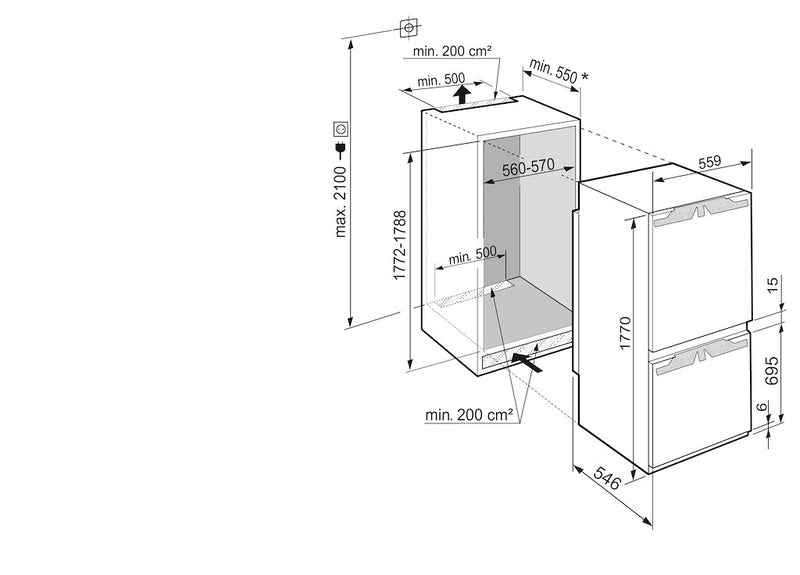 Liebherr ICe 5103 Fully Integrated Fridge-Freezer