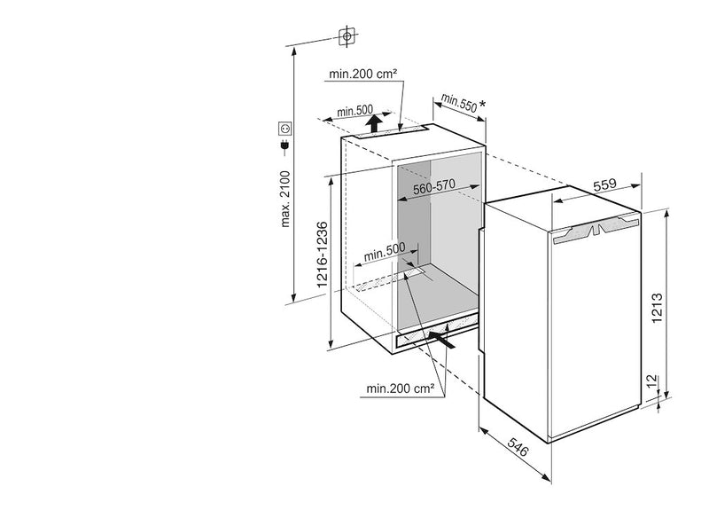 Liebherr IRe 4100 Fully Integrated Larder Fridge