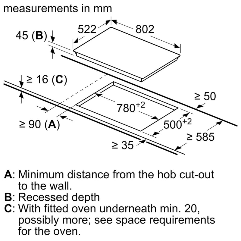 Bosch Series 4 PKH811BB1D, Electric hob