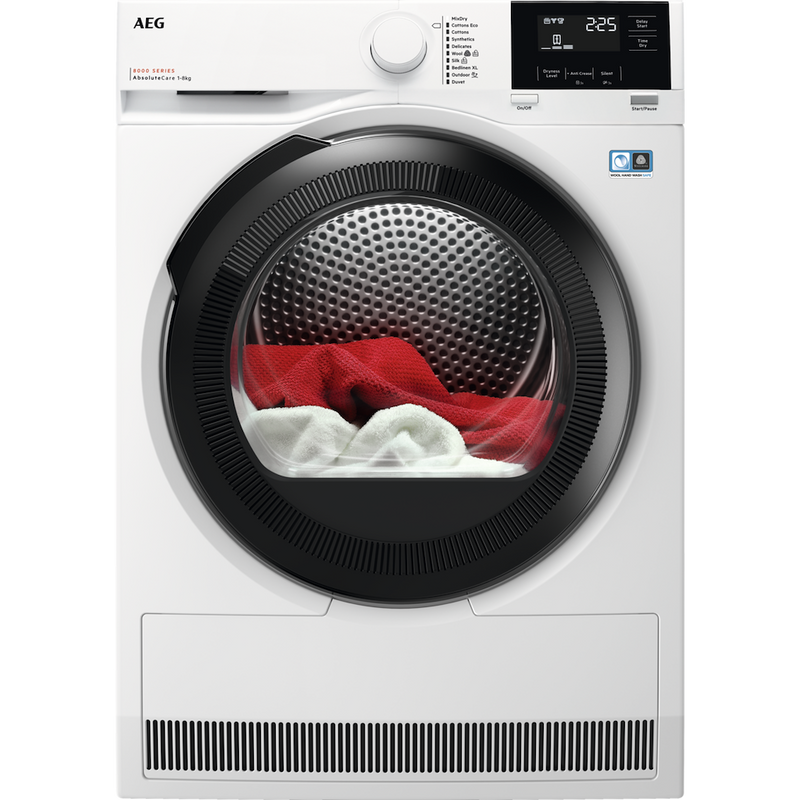 AEG TR818P4B 8000 Series 8kg Heat Pump Tumble Dryer