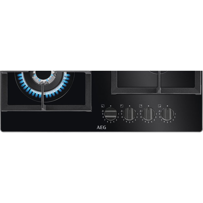 AEG HKB64420NB 6000 Gas on Glass Gas Hob