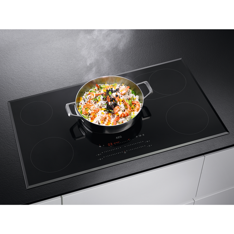 AEG HRE95770FB 3000 Radiant Ceramic Hob with Hob2Hood