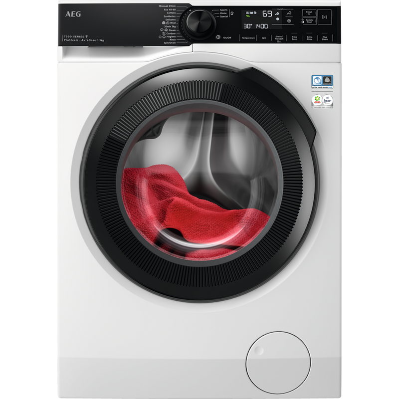 AEG LFR74944AD 7000 Series Autodose Front Loading Full Size 9kg Washing Machine