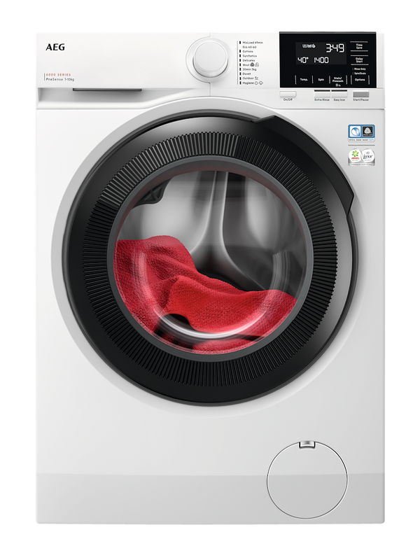AEG LFR61144B 6000 Series Front Loading Full Size 10kg Washing Machine