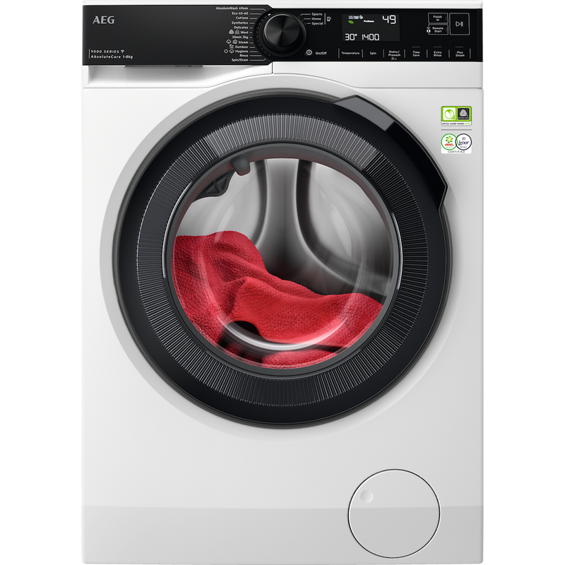 AEG LFR94846WS 9000+Series Front Loading Full Size 8kg Washing Machine