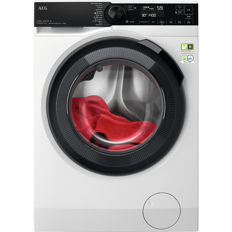AEG LFR84946UC 8000 Series UniversalDose Front Loading Full Size 9kg Washing Machine