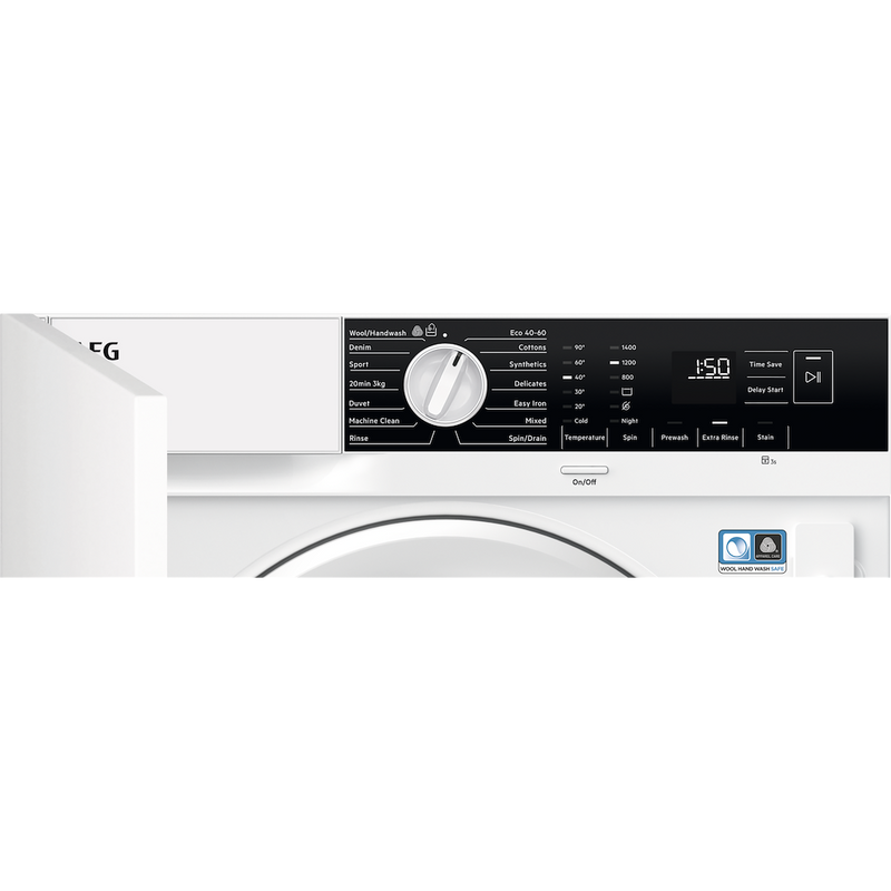 AEG LFX6G8434BI 6000 Series Front Loading Full Size 8kg Washing Machine