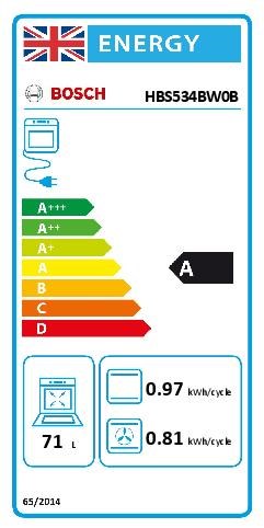 Bosch HBS534BW0B, Built-in oven