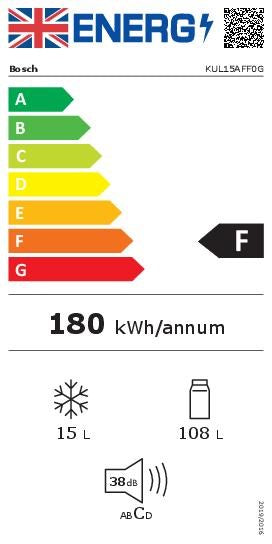 Bosch Series 6 KUL15AFF0G Built-under fridge with Icebox