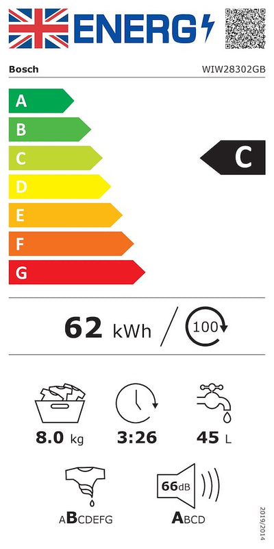 Bosch Series 6 WIW28302GB, Built-in washing machine