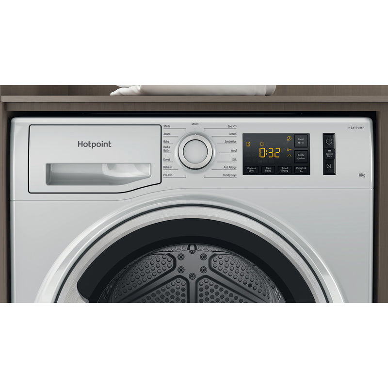 Hotpoint 8kg NT M11 82SSK UK Heat Pump Tumble Dryer - Silver
