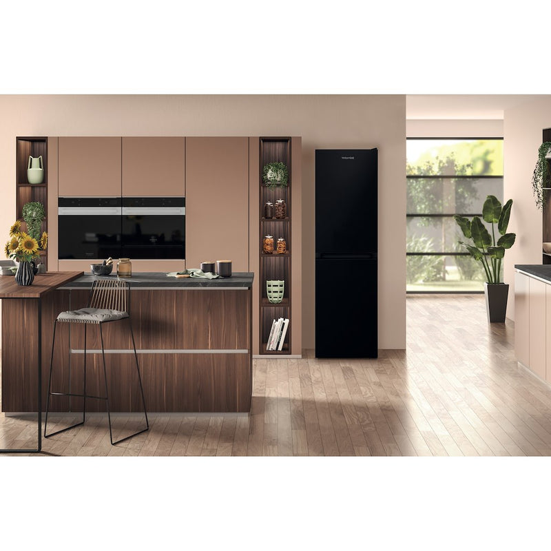 Hotpoint HBNF55182BUK 54cm Frost Free Fridge Freezer - Black