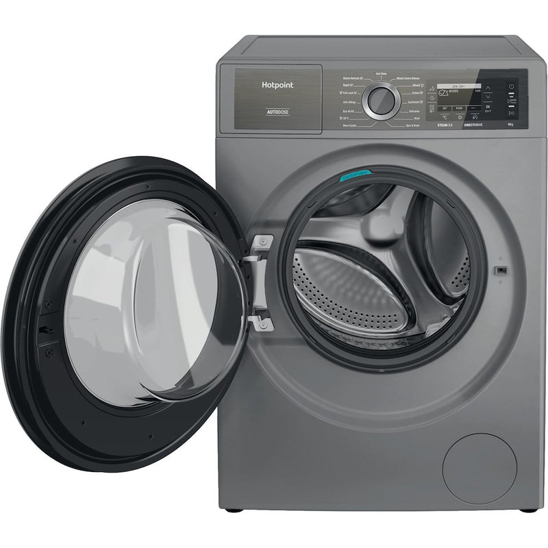 Hotpoint H8 99ADS GPOWER UK GentlePower 9kg 1400 rpm Washing Machine - Silver