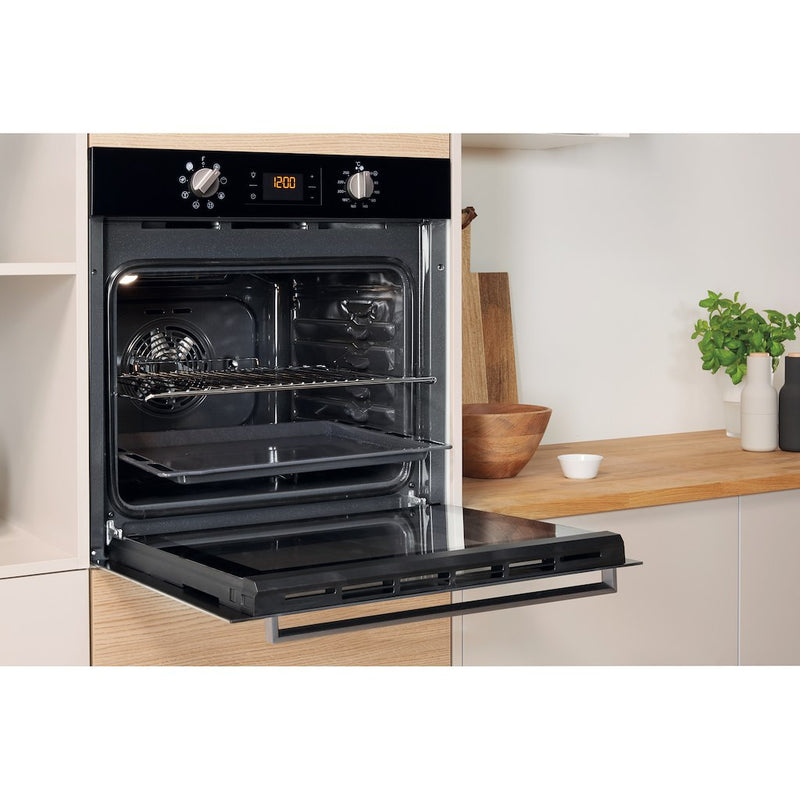 Indesit Aria IFW 6340 BL UK Electric Single Built-in Oven in Black