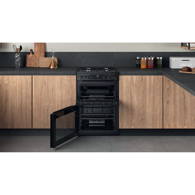 Hotpoint HDM67G0CMB/UK Double Cooker - Black
