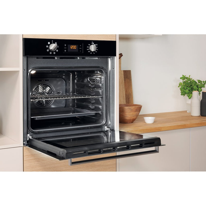 Indesit Aria IFW 6340 BL UK Electric Single Built-in Oven in Black