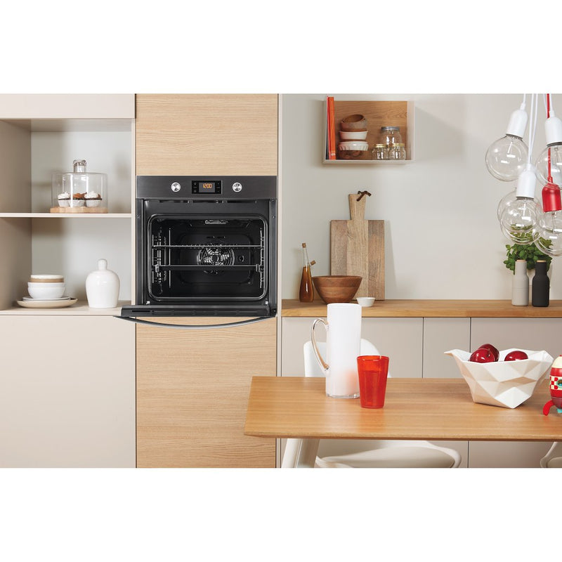 Indesit Aria KFW 3841 JH IX UK Electric Single Built-in Oven in Stainless Steel