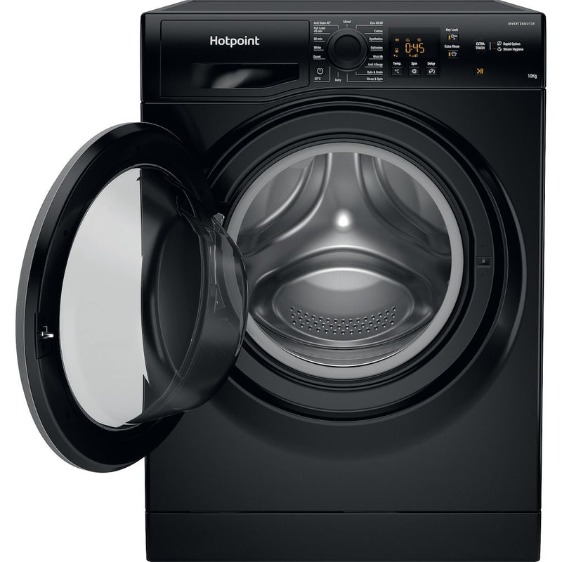 Hotpoint NSWM 1046 BS UK Anti-Stain 10kg 1400rpm Washing Machine - Black