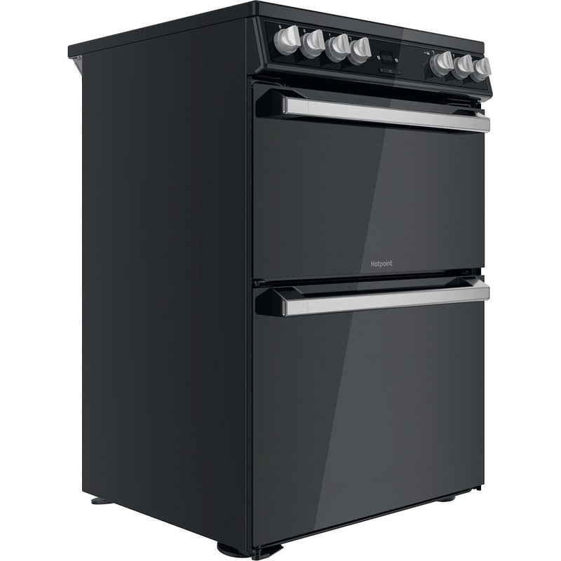 Hotpoint HDT67V9H2CB/UK Ceramic Double Cooker - Black