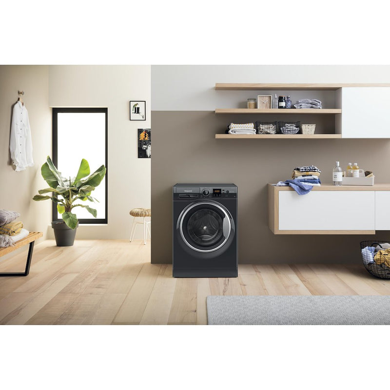 Hotpoint NSWM 1046 BS UK Anti-Stain 10kg 1400rpm Washing Machine - Black